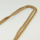 Salvatore Ferragamo Chain Vala Shoulder Bag Leather Red Gold Auth 138878-8