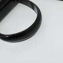 Salvatore Ferragamo Gancini Hand Bag Enamel 2way Black Gold Auth 138879-7