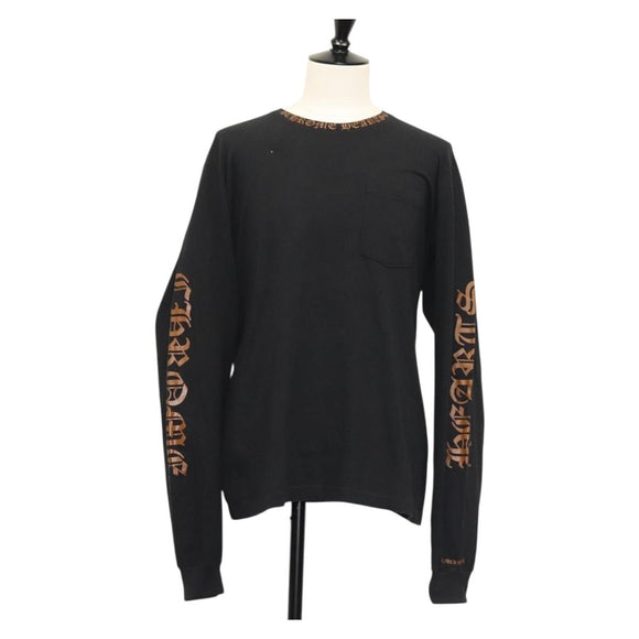 Chrome Hearts Long Sleeved T Shirt Cotton Black Auth 138884M