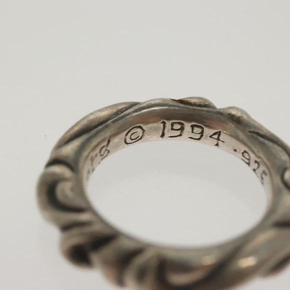 Chrome Hearts Scroll Band Ring Ag925 Silver Auth 138890M
