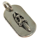 Chrome Hearts Raised Dagger Dog Tag Necklace Ag925 Silver Auth 138893M-1