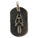 Chrome Hearts Raised Dagger Dog Tag Necklace Ag925 Silver Auth 138893M-2