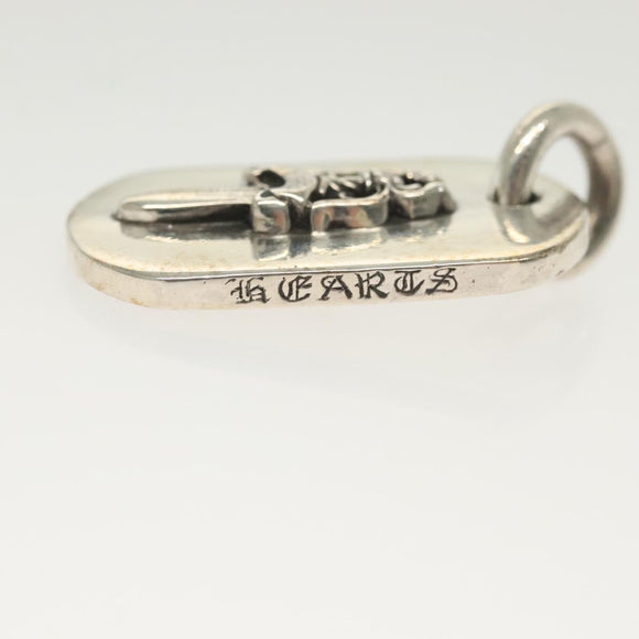 Chrome Hearts Raised Dagger Dog Tag Necklace Ag925 Silver Auth 138893M