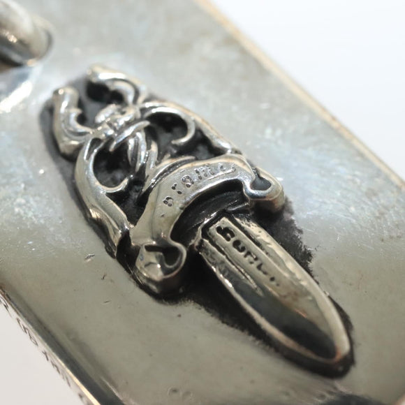 Chrome Hearts Raised Dagger Dog Tag Necklace Ag925 Silver Auth 138893M