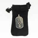 Chrome Hearts Raised Dagger Dog Tag Necklace Ag925 Silver Auth 138893M-8
