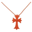 Chrome Hearts Necklace Rubber Orange Auth 138899M-1