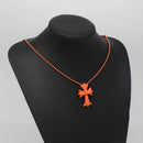 Chrome Hearts Necklace Rubber Orange Auth 138899M-10