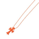 Chrome Hearts Necklace Rubber Orange Auth 138899M-3