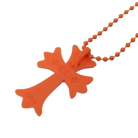 Chrome Hearts Necklace Rubber Orange Auth 138899M
