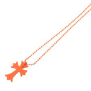 Chrome Hearts Necklace Rubber Orange Auth 138899M-7