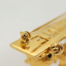 CELINE Brooch metal Gold Auth 138900V-9
