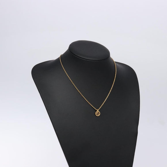 Christian Dior Necklace metal Gold Auth 138901