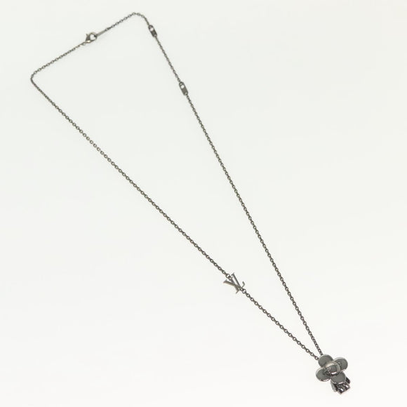 LOUIS VUITTON Pendant Vivienne Necklace metal Gunmetal M00831 LV Auth 138910