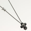 LOUIS VUITTON Pendant Vivienne Necklace metal Gunmetal M00831 LV Auth 138910-3