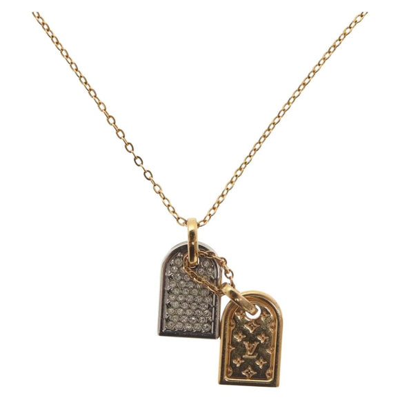 LOUIS VUITTON Nanogram Collier Precious Necklace metal Gold M00599 Auth 138911