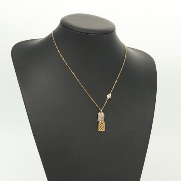 LOUIS VUITTON Nanogram Collier Precious Necklace metal Gold M00599 Auth 138911
