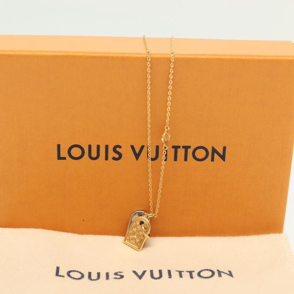 LOUIS VUITTON Nanogram Collier Precious Necklace metal Gold M00599 Auth 138911
