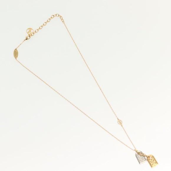 LOUIS VUITTON Nanogram Collier Precious Necklace metal Gold M00599 Auth 138911