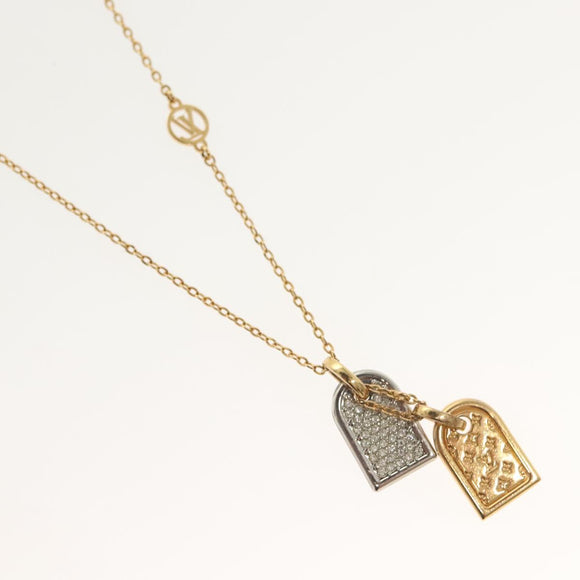 LOUIS VUITTON Nanogram Collier Precious Necklace metal Gold M00599 Auth 138911