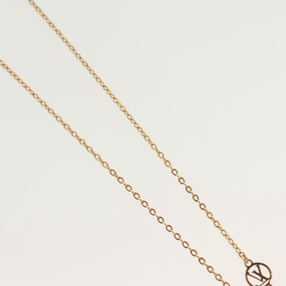 LOUIS VUITTON Nanogram Collier Precious Necklace metal Gold M00599 Auth 138911