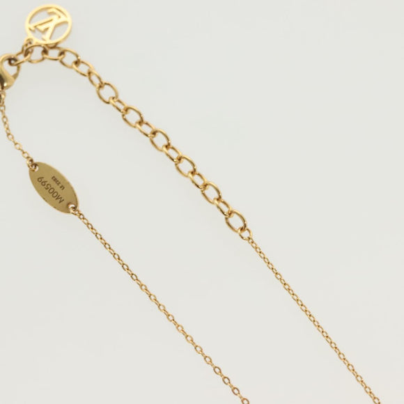 LOUIS VUITTON Nanogram Collier Precious Necklace metal Gold M00599 Auth 138911