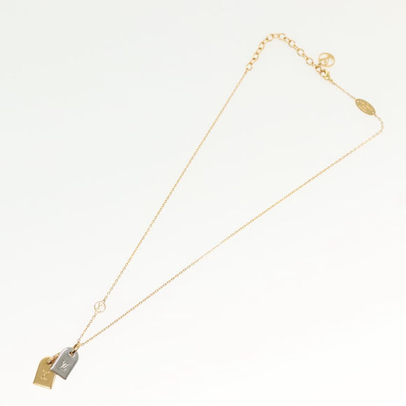 LOUIS VUITTON Nanogram Collier Precious Necklace metal Gold M00599 Auth 138911