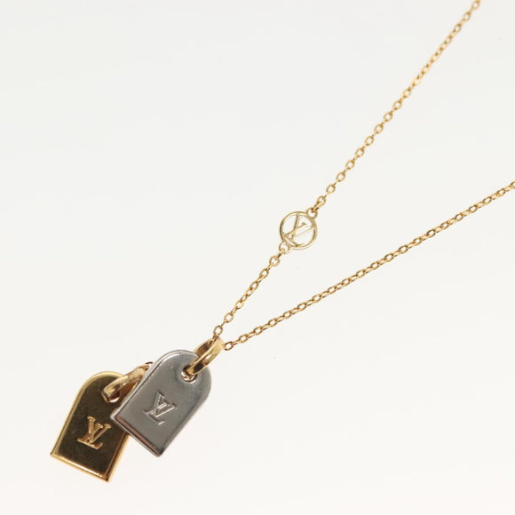 LOUIS VUITTON Nanogram Collier Precious Necklace metal Gold M00599 Auth 138911
