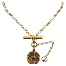 LOUIS VUITTON Collier LV Tribute Necklace metal Gold M00569 LV Auth 138912