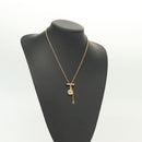 LOUIS VUITTON Collier LV Tribute Necklace metal Gold M00569 LV Auth 138912-11