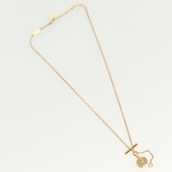 LOUIS VUITTON Collier LV Tribute Necklace metal Gold M00569 LV Auth 138912