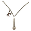 LOUIS VUITTON DJ Vocabulary Necklace metal Silver M69458 LV Auth 138915-1
