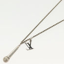 LOUIS VUITTON DJ Vocabulary Necklace metal Silver M69458 LV Auth 138915-13