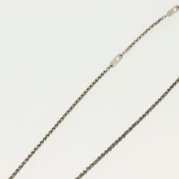 LOUIS VUITTON DJ Vocabulary Necklace metal Silver M69458 LV Auth 138915