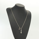 LOUIS VUITTON DJ Vocabulary Necklace metal Silver M69458 LV Auth 138915-11