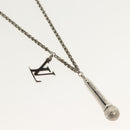 LOUIS VUITTON DJ Vocabulary Necklace metal Silver M69458 LV Auth 138915-3