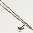 LOUIS VUITTON DJ Vocabulary Necklace metal Silver M69458 LV Auth 138915-4
