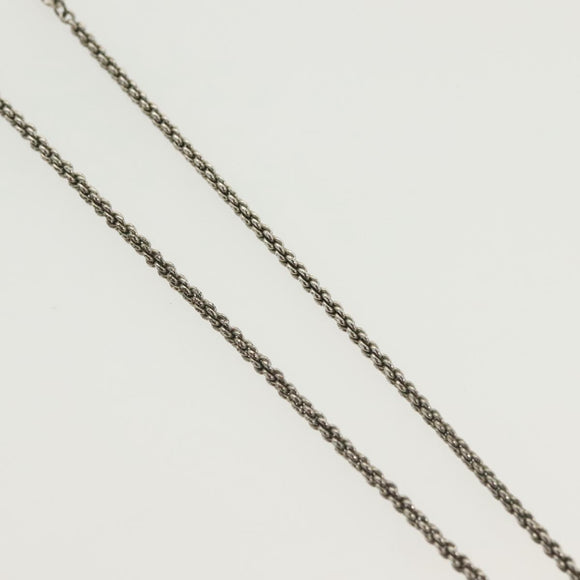 LOUIS VUITTON DJ Vocabulary Necklace metal Silver M69458 LV Auth 138915