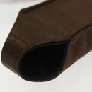 BURBERRY Golf Ball Case Nylon Brown Silver Auth 138917-13