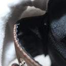 BURBERRY Golf Ball Case Nylon Brown Silver Auth 138917-17