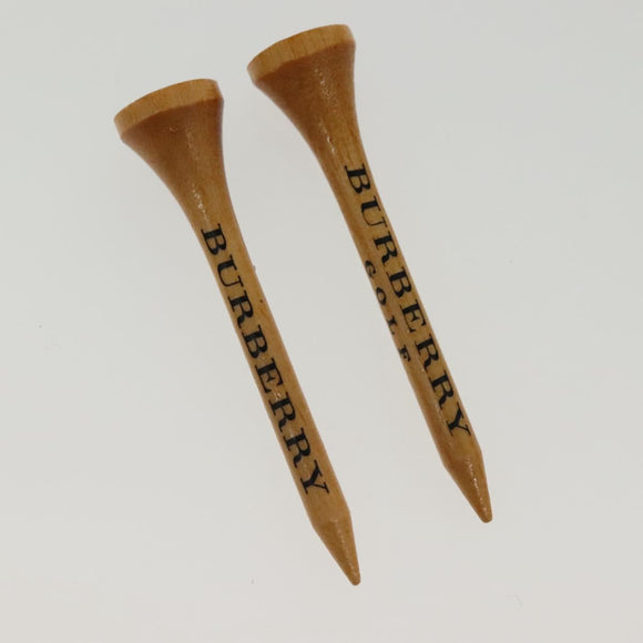 BURBERRY Golf Ball Case Nylon Brown Silver Auth 138917