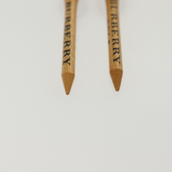 BURBERRY Golf Ball Case Nylon Brown Silver Auth 138917