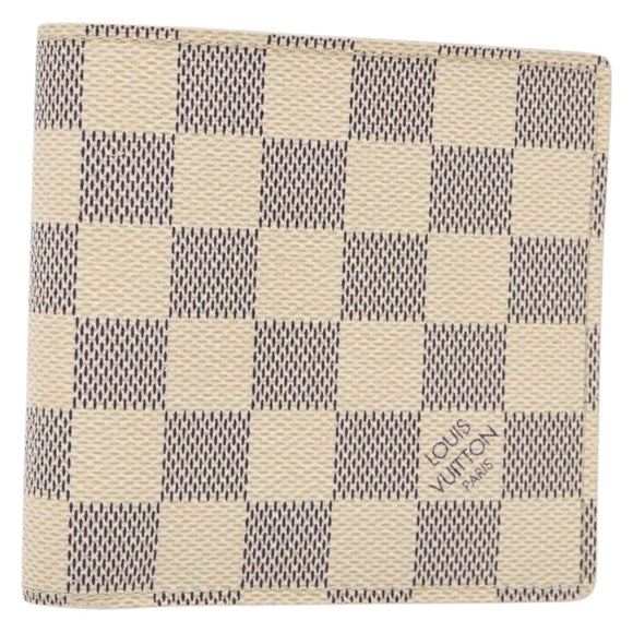 LOUIS VUITTON Damier Azur Porte Feuille Marco Bifold Wallet N60018 Auth 138920V