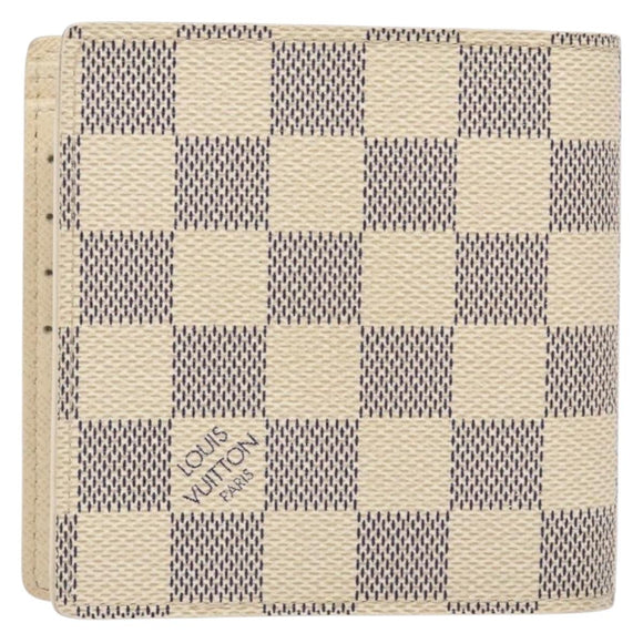 LOUIS VUITTON Damier Azur Porte Feuille Marco Bifold Wallet N60018 Auth 138920V