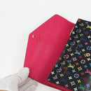 LOUIS VUITTON Multicolor Portefeiulle Sarah Wallet Black M60668 LV Auth 138922V-7