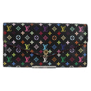 LOUIS VUITTON Multicolor Portefeiulle Sarah Wallet Black M60668 LV Auth 138922V-13