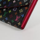 LOUIS VUITTON Multicolor Portefeiulle Sarah Wallet Black M60668 LV Auth 138922V-15