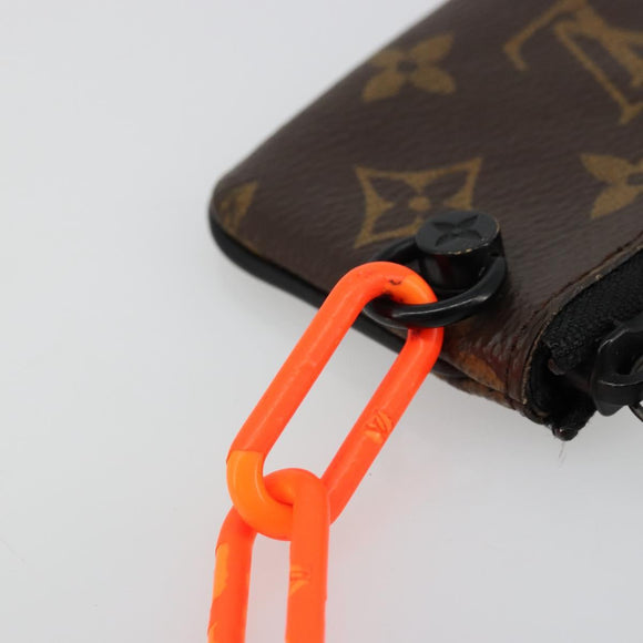 LOUIS VUITTON Monogram Solar Powered Ray Pochette Cles M44487 LV Auth 138926