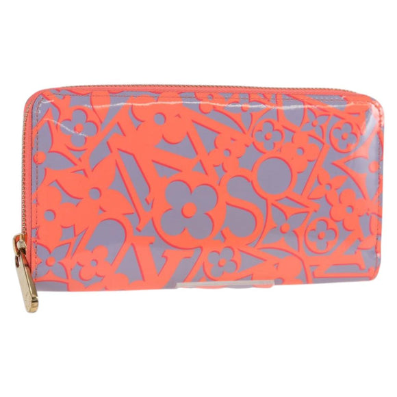 LOUIS VUITTON Sweet Monogram Zippy Wallet Long Wallet Orange M90124 Auth 138929V