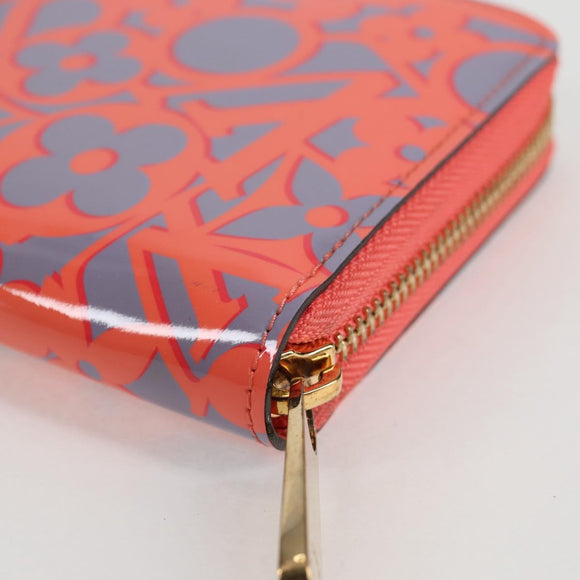 LOUIS VUITTON Sweet Monogram Zippy Wallet Long Wallet Orange M90124 Auth 138929V