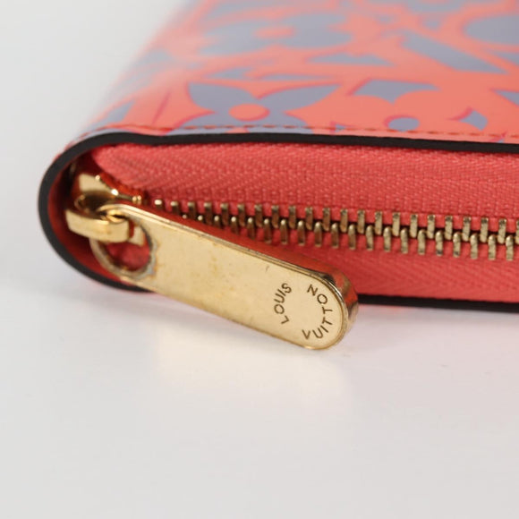 LOUIS VUITTON Sweet Monogram Zippy Wallet Long Wallet Orange M90124 Auth 138929V